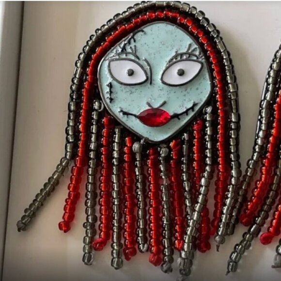 Disney Baublebar Sally Skellington Nightmare Before Christmas Earrings New Box - Picture 3 of 5